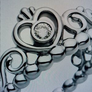 Pandora Sterling Silver Princess Tiara Crown Ring